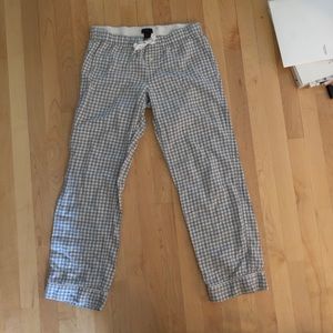 J. Crew Gingham Grey Pajama Pants